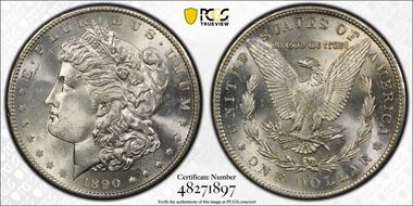 1890-S $1 MS64