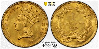 1861 G$1 MS63