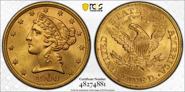 1900 $5 MS65