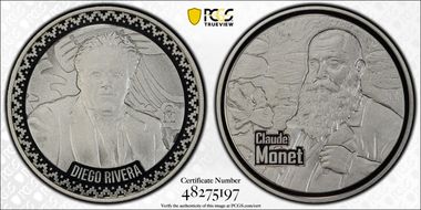 (2021)Mo Medal Diego Rivera/Claude Monet Ag PR70DCAM