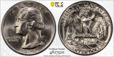 1960 25C Type B Reverse, FS-901 MS65