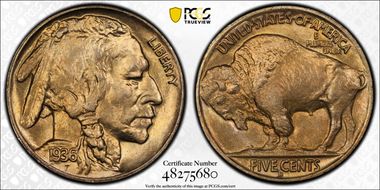 1936-D 5C MS67