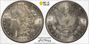 1887 $1 MS64