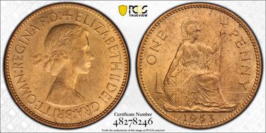 1953 1D S-4154 MS64RB