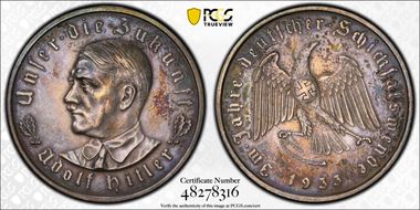 1933 Medal C-30 36mm Ag Matte BAYER 900 edge SP58