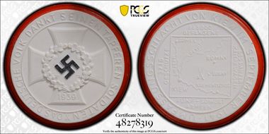 1941 Medal  Scheuch-1875w Munchen White Porcelain MS66