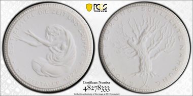 1922 "H Thaler" Scheuch-488n Berlin White Porcelain MS65