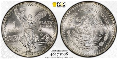 1982-Mo Onza Libertad Ag MS67