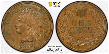 1887 1C AU58BN