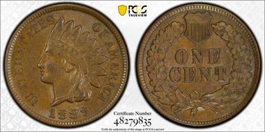 1889 1C AU58BN