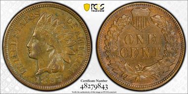 1897 1C AU58BN