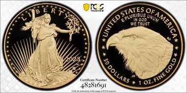 2023-W $50 Gold Eagle First Strike PR70DCAM