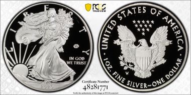 2020-W  $1 Silver Eagle - v75 Privy PR69DCAM