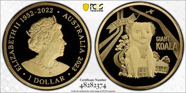 2023 $1 The Giant Koala Aussie Big Things PR70DCAM