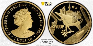 2023 $1 The Big Swoop Aussie Big Things PR70DCAM