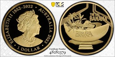 2023 $1 The Big Banana Aussie Big Things PR70DCAM