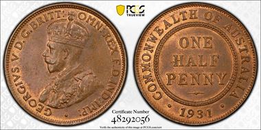 1931 1/2D KM-22 MS64BN