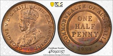 1931 1/2D MS64RB
