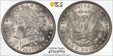 1887 $1 MS63