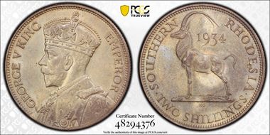1934 2 Shil MS63