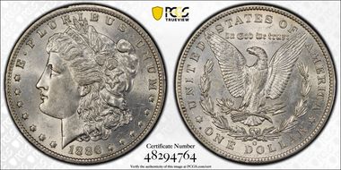 1886-O $1 AU58