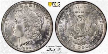 1890-O $1 VAM 10, Comet MS64+