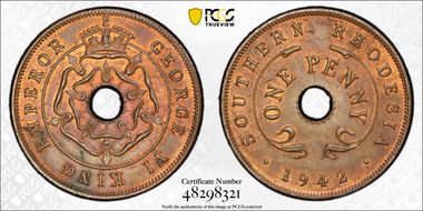 1942 1D Bronze MS63RB