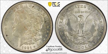 1921 $1 Morgan N1