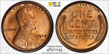 1912-S 1C MS66RD