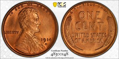 1914-D 1C MS66RD