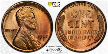 1927-S 1C MS65+ RD