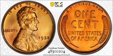 1935 1C MS68+ RD