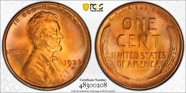 1936-D 1C MS68RD