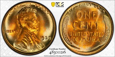 1939 1C MS68+ RD