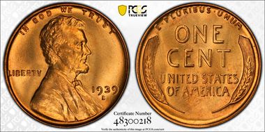 1939-S 1C MS68RD