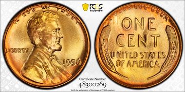 1956 1C MS68RD