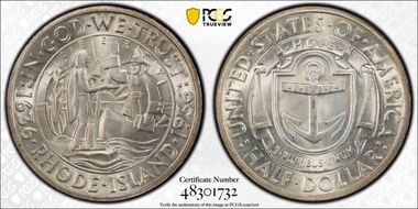 1936 50C Rhode Island MS66