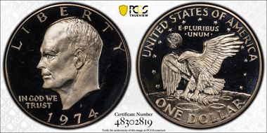 1974-S $1 Clad PR66DCAM