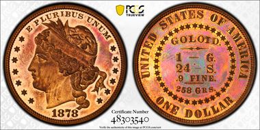 1878 $1 J-1559 PR66RB