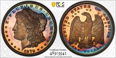 1879 $1 J-1613 PR67CAM