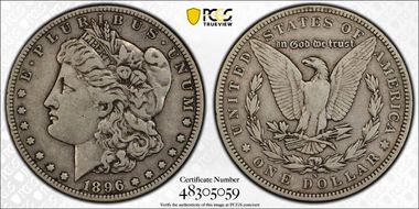 1896-S $1 VF25