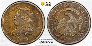 1835 H10C Large Date, Small 5C N1