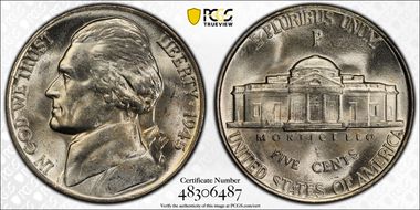 1945-P 5C TDR FS-804 MS64