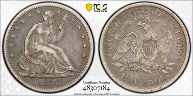 1866-S 50C Motto VF30