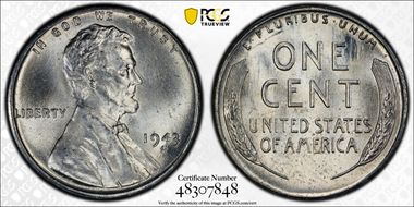 1943-S 1C MS65