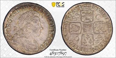 1723 Shil S-3647 First Bust S.S.C. Rev MS64