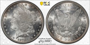 1878 7TF $1 Reverse of 1879 MS65