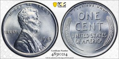 1943-D 1C MS68