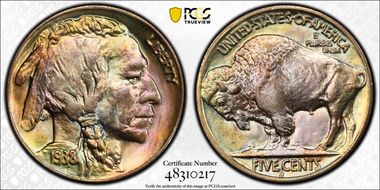 1938-D 5C Buffalo MS68