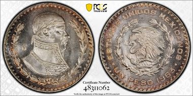 1963-Mo Peso KM-459 MS67